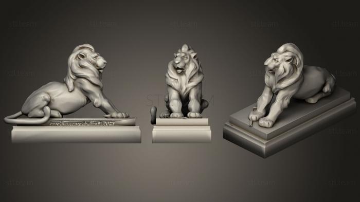 Статуэтки львы тигры сфинксы Lion Of Belfort